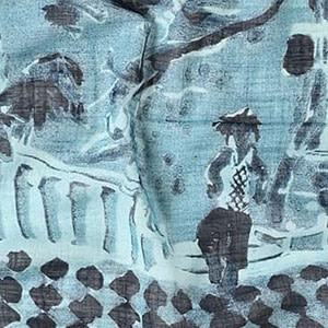 72 Picture Book Bandana Indigo 2