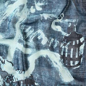 73 Picture Book Bandana Indigo 3