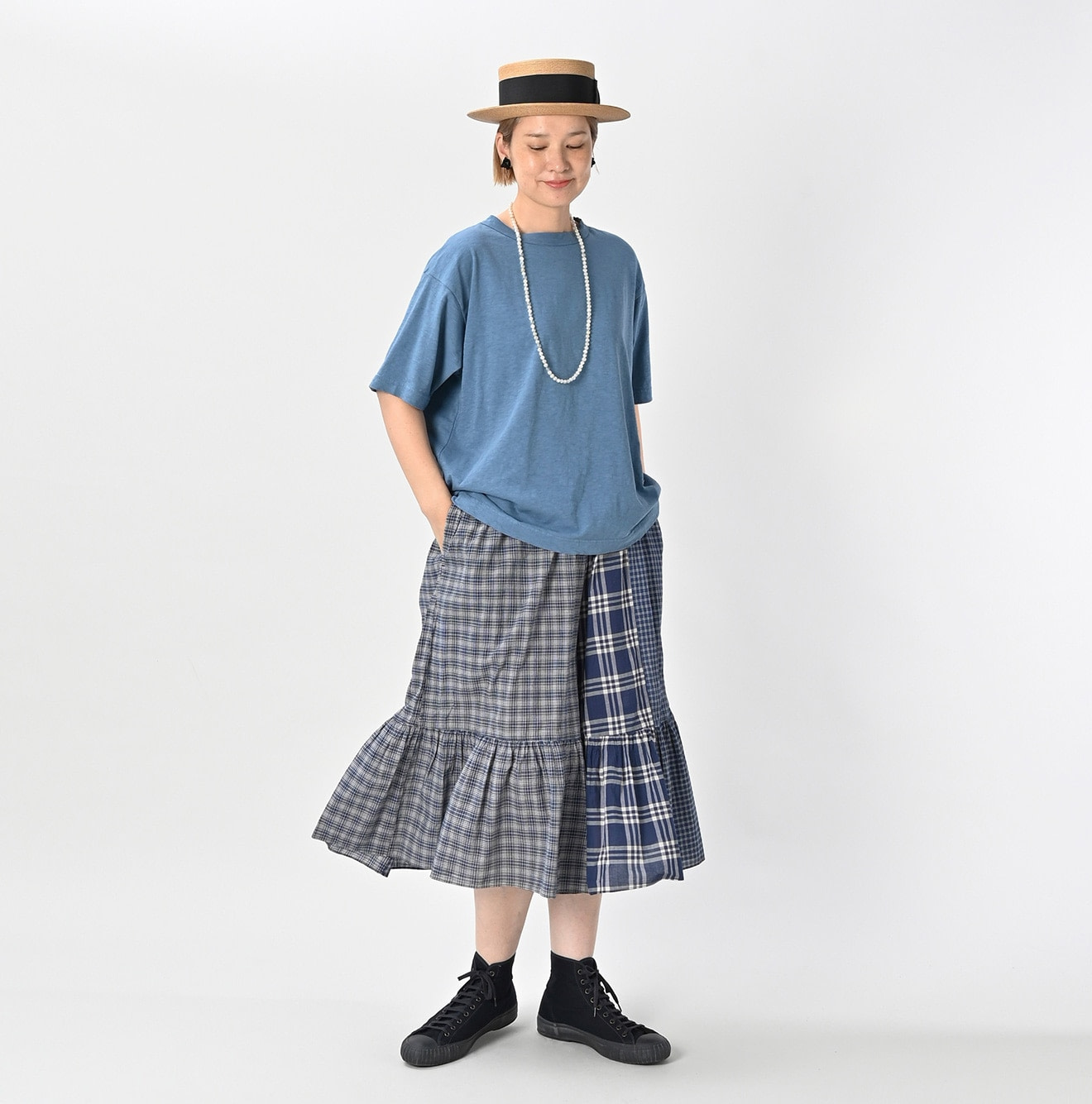 Tenjiku 908 Ocean T-shirt Female Model