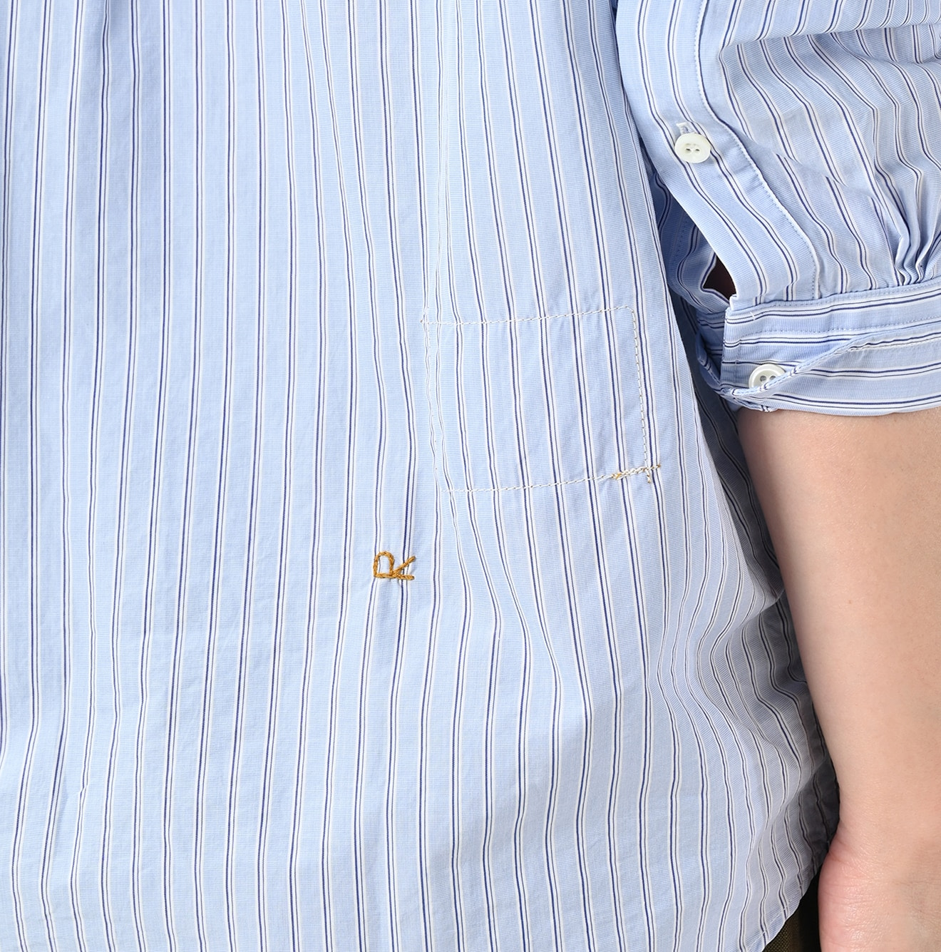 No.180 Miko 908 Ocean Button Down Shirt Detail