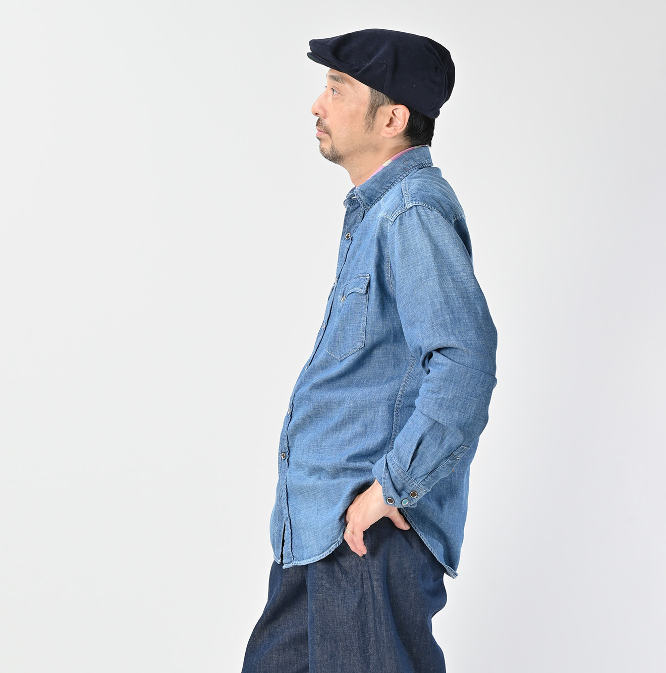 Ruri Dungaree Denim 908 Eastern Shirt Distressed Male Model