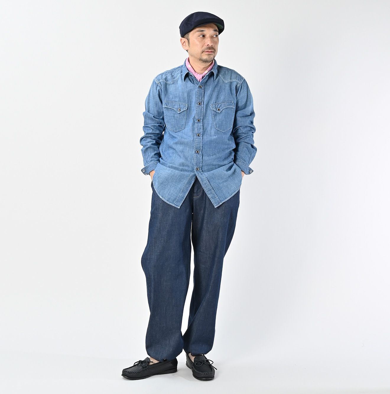Ruri Dungaree Denim 908 Eastern Shirt Distressed Male Model