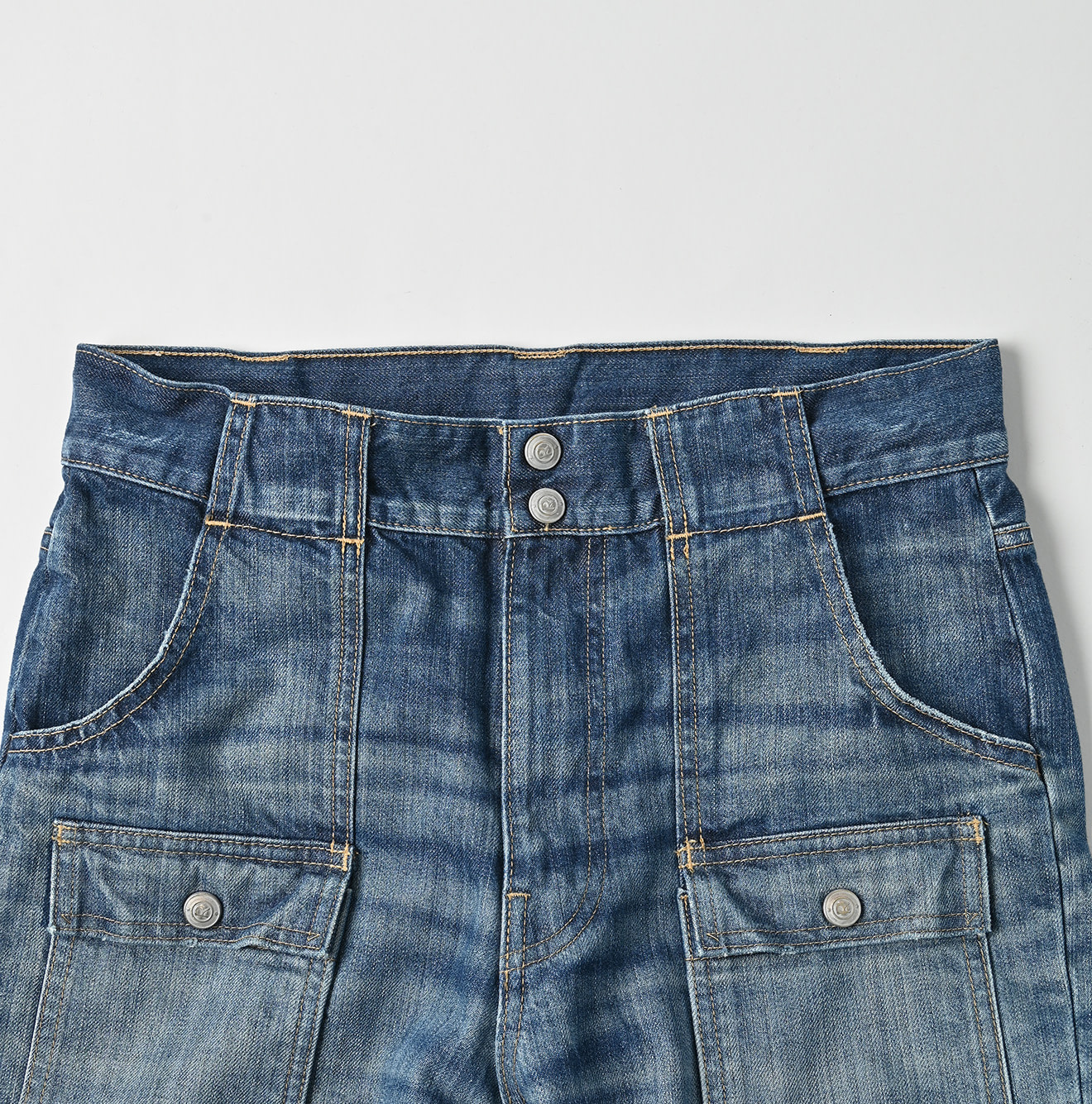 Rye Mugi Denim 908 Bush Pants Distressed Detail
