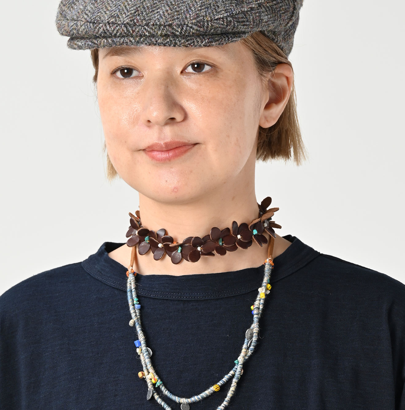 Indigo Tenjiku 908 Long Sleeve Ocean T-shirt Detail