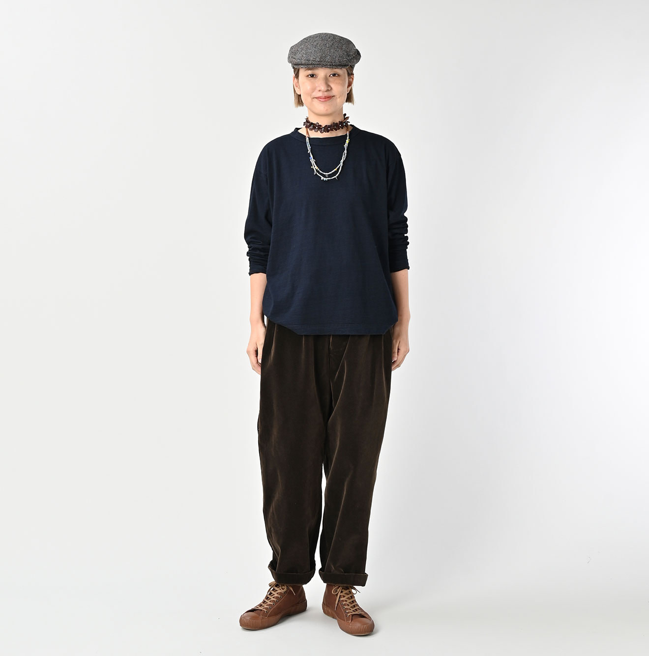 Indigo Tenjiku 908 Long Sleeve Ocean T-shirt Female Model