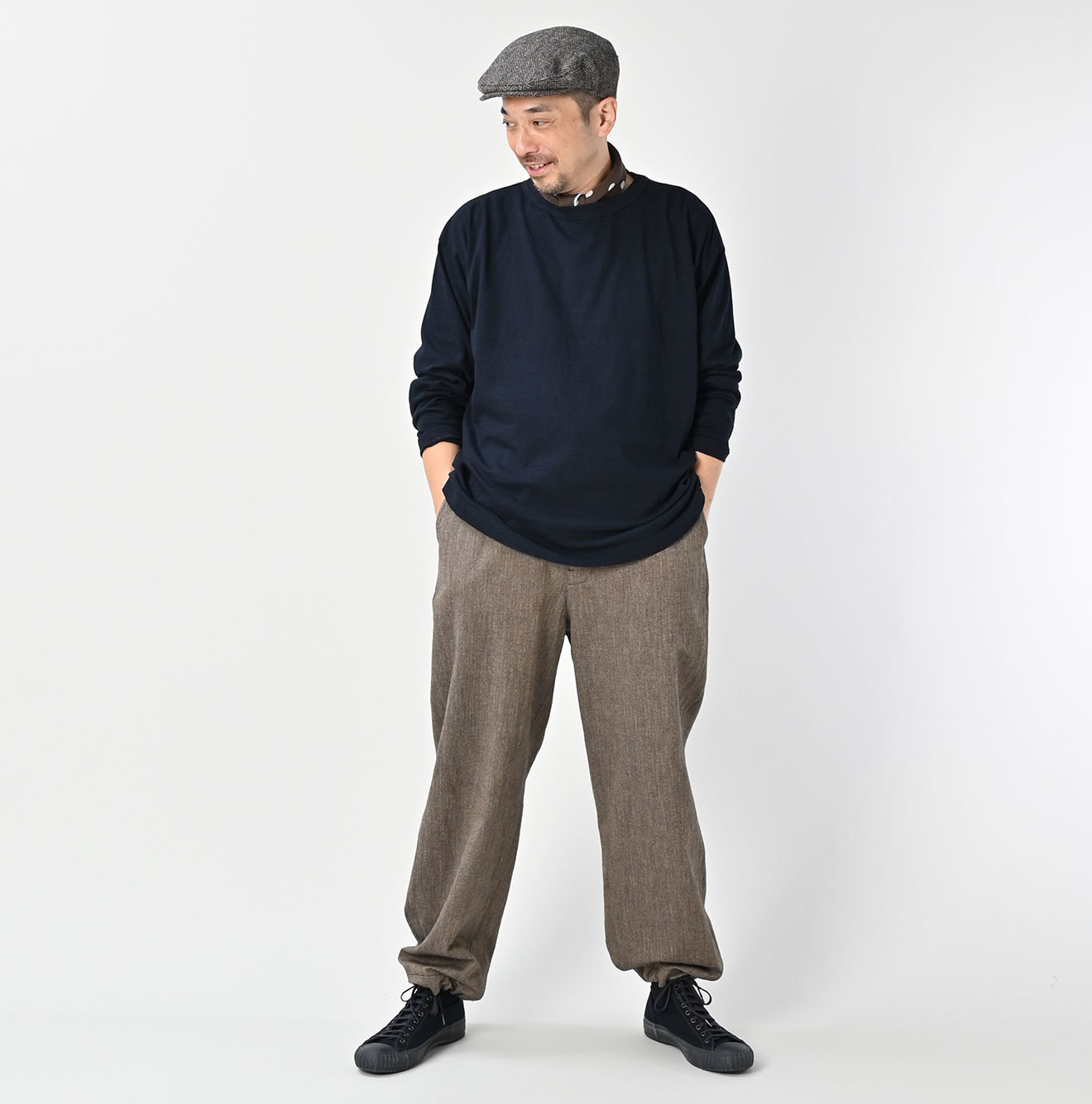 Indigo Tenjiku 908 Long Sleeve Ocean T-shirt Male Model