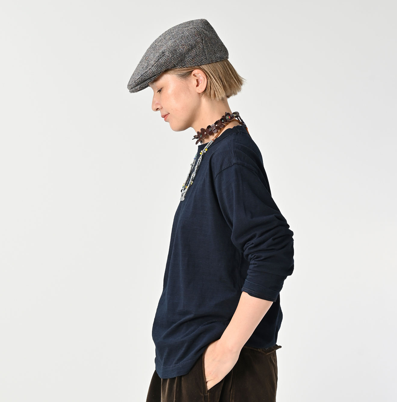 Indigo Tenjiku 908 Long Sleeve Ocean T-shirt Female Model