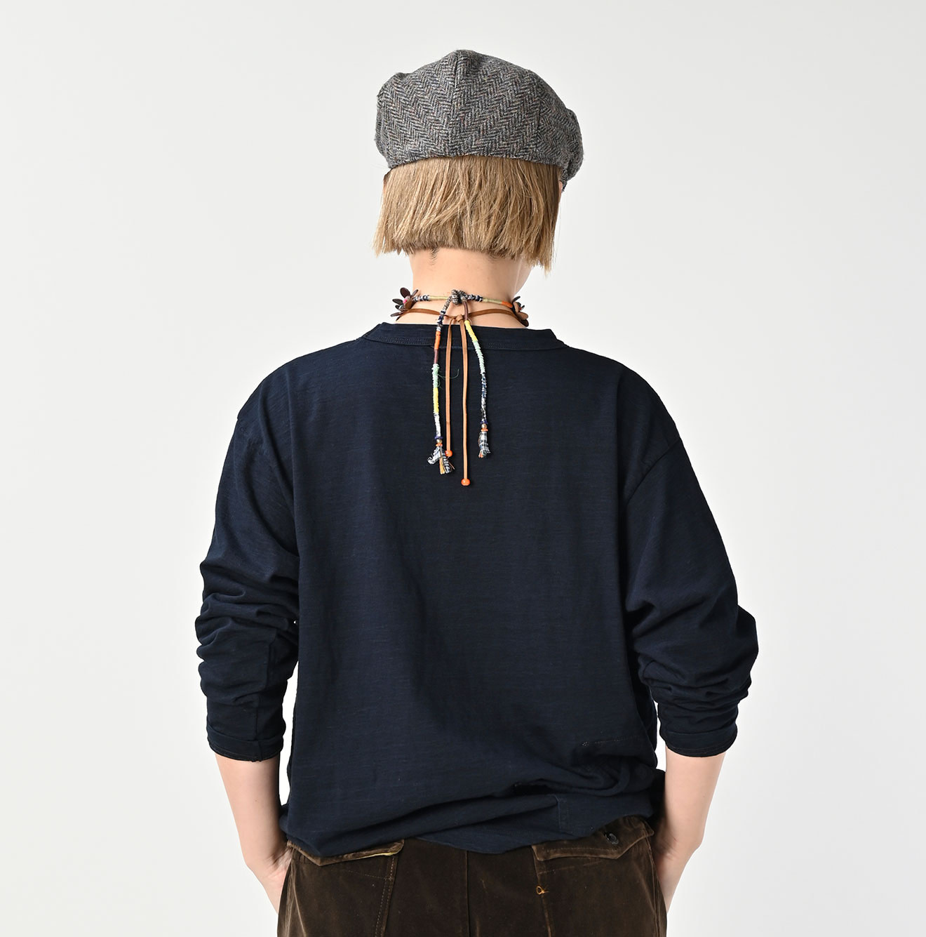 Indigo Tenjiku 908 Long Sleeve Ocean T-shirt Female Model