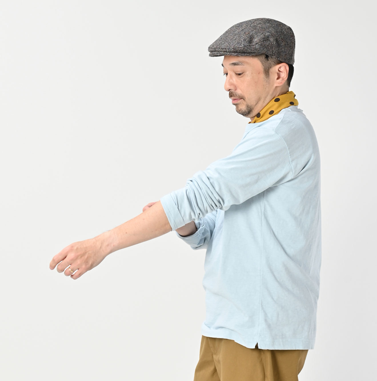 Tenjiku 908 Long Sleeve Ocean T-shirt Dark Male Model