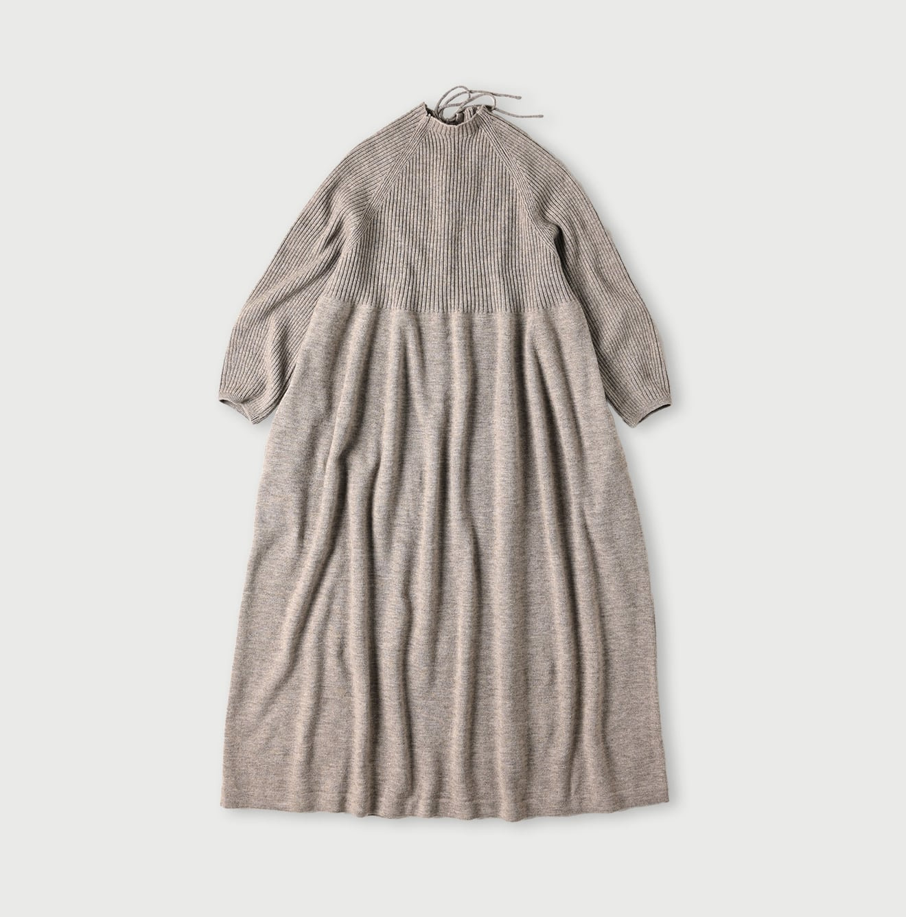 Yaku Merino Dress Beige Natural