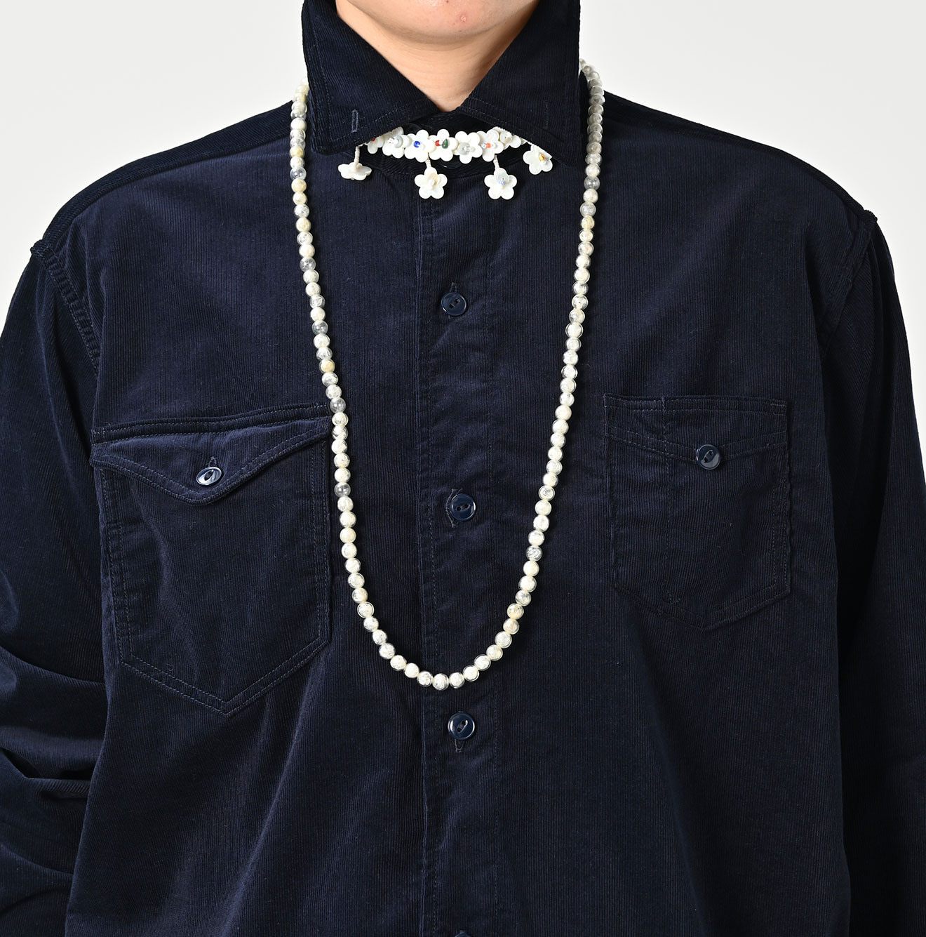 Pin Corduroy 908 Gatcha-Pocket Shirt Detail