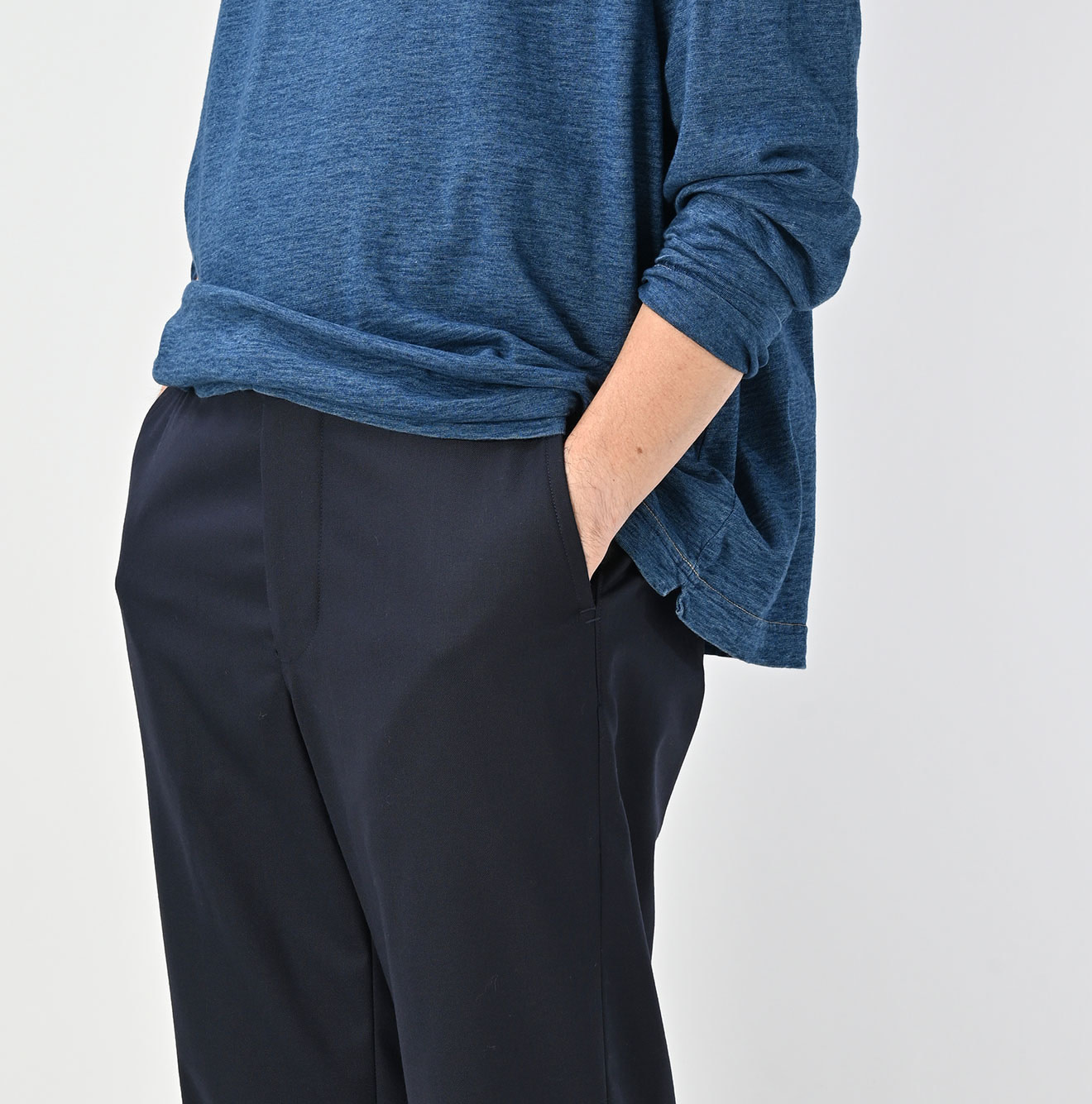 Wool Saxony Crosby Slacks MEN Male Model