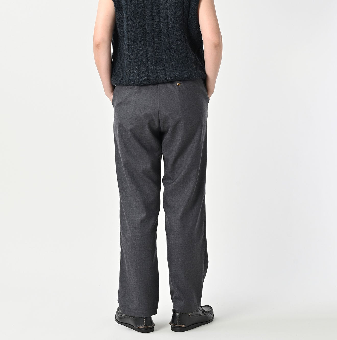 Wool Saxony Crosby Slacks MEN Female Model
