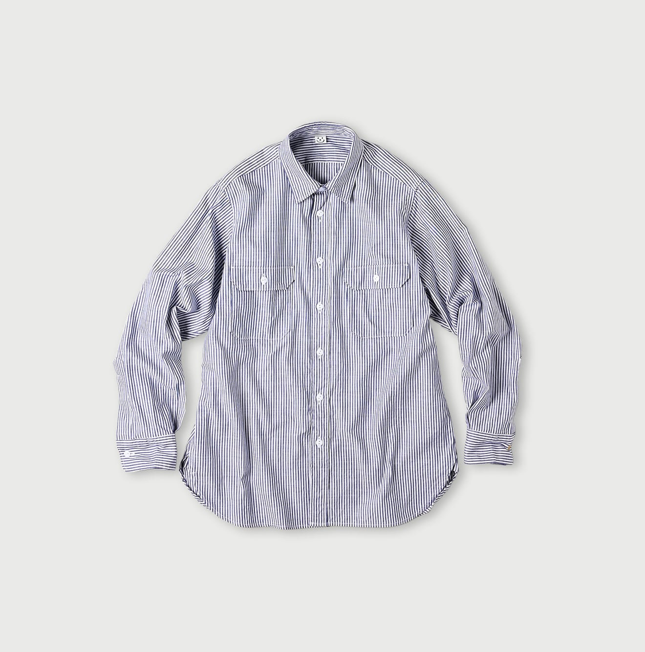 Supima OX 908 Military Shirt Blue Stripes