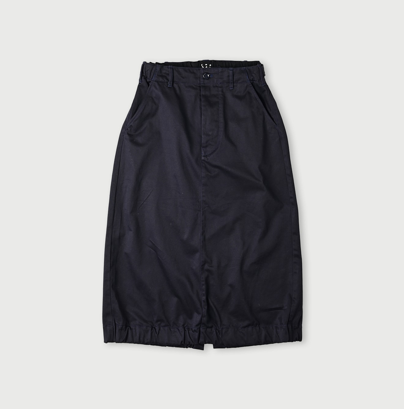 2-Ply Chino Chigo Skirt Navy