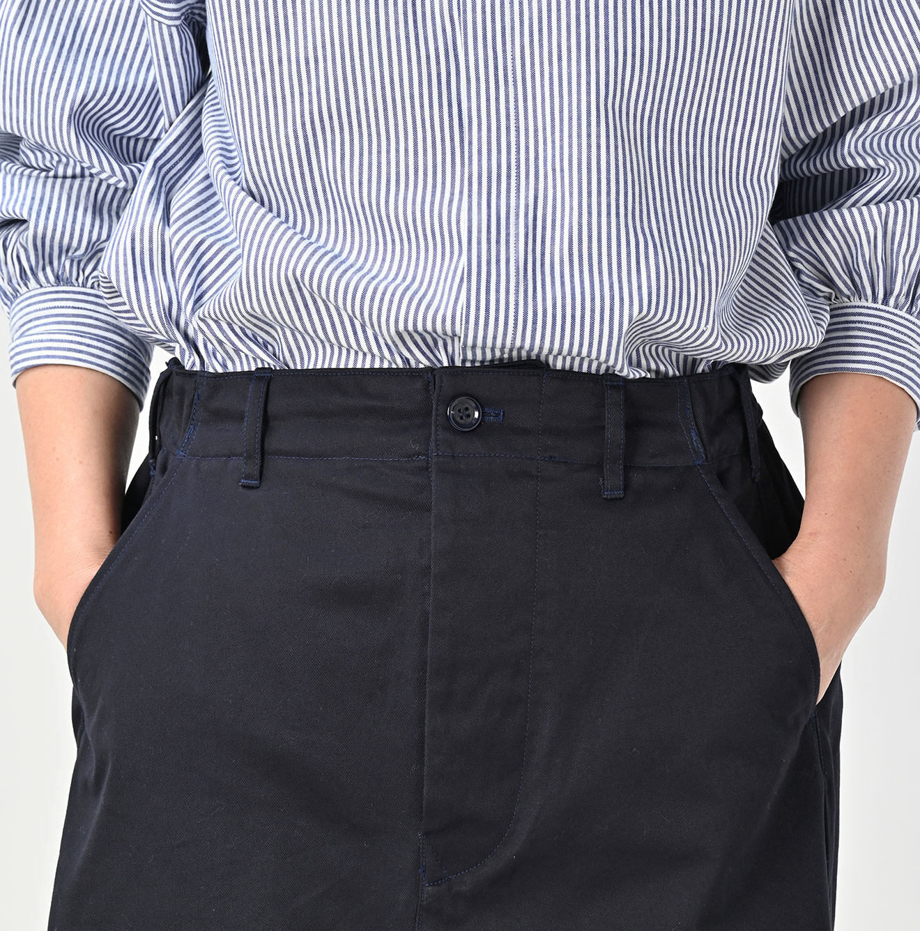 2-Ply Chino Chigo Skirt Detail