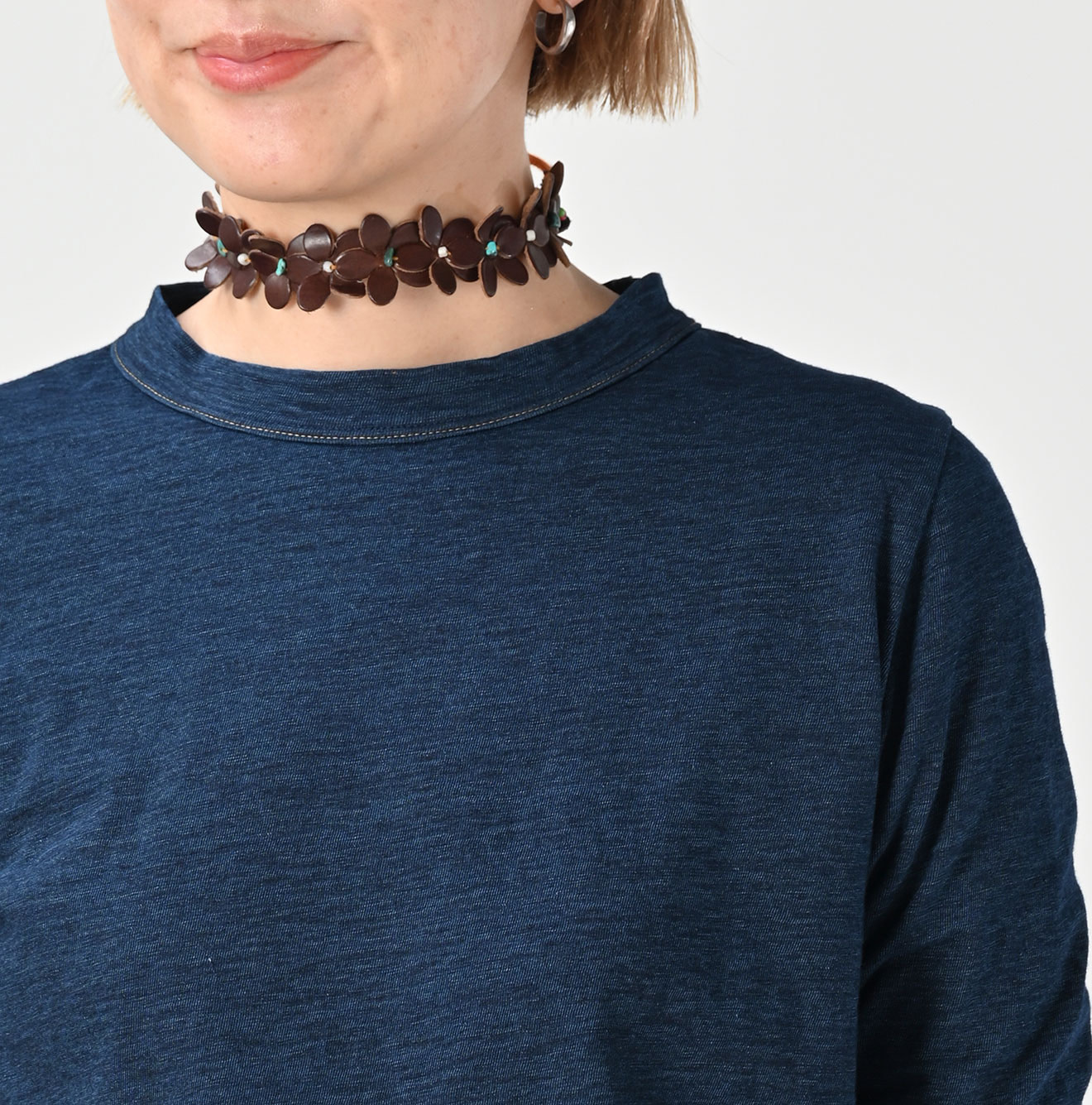 Indigo Tenjiku Square T-shirt Nou Detail