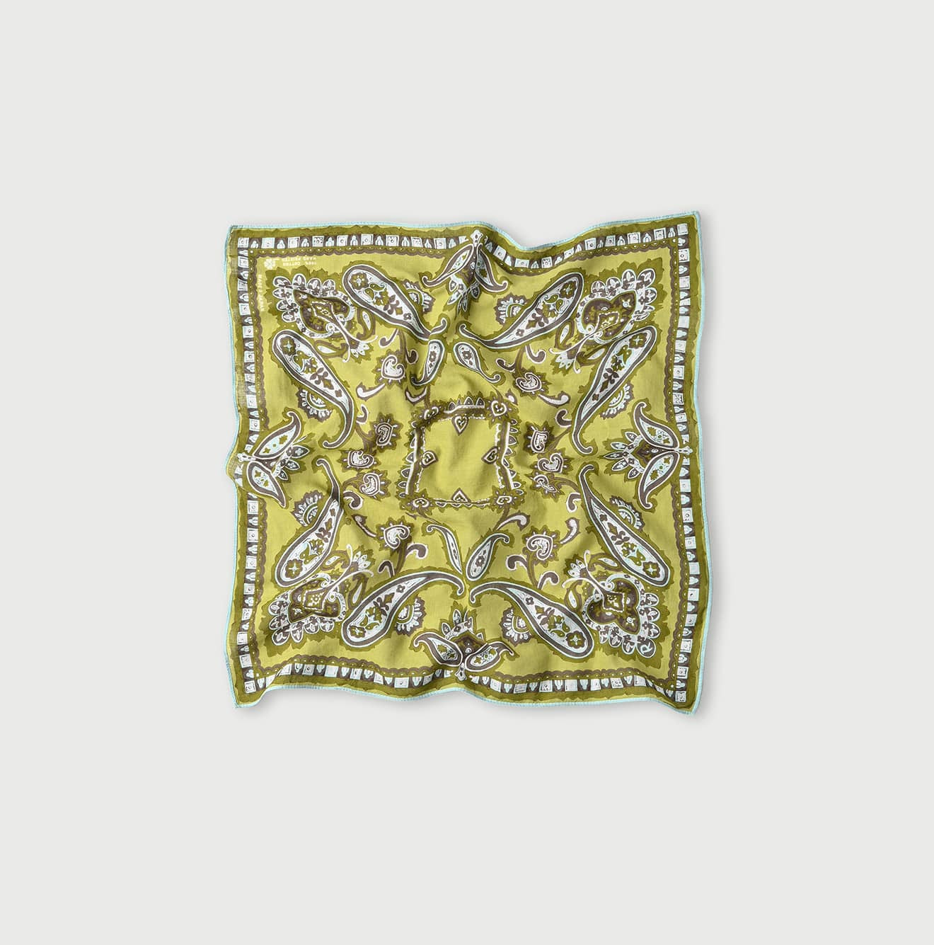 Gauze Paisley Sarasa Bandana Green