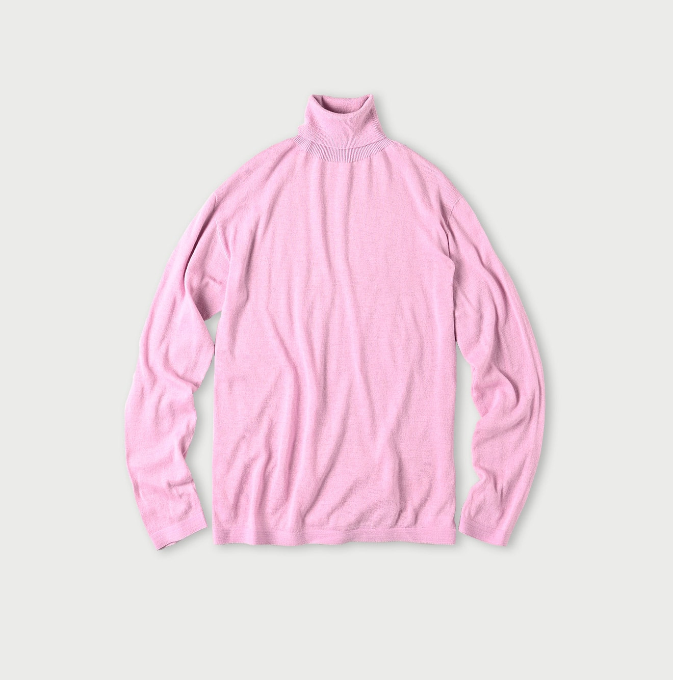 Whole Super Gauze 908 Turtle Neck Pale Pink