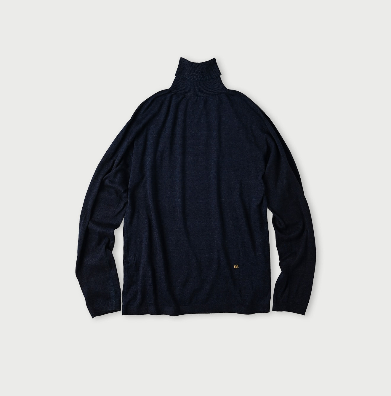 Indigo Whole Super Gauze 908 Turtle Neck Back