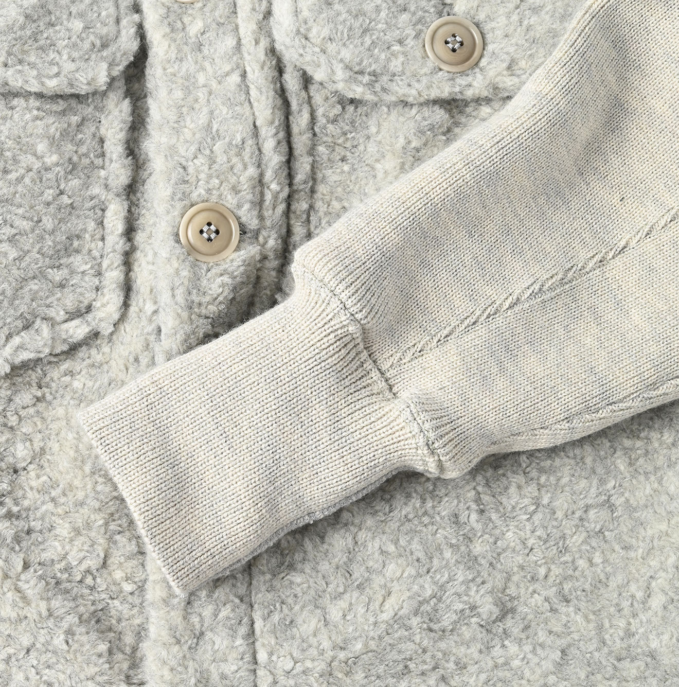 Boa x US Mou Wool Jacket Detail