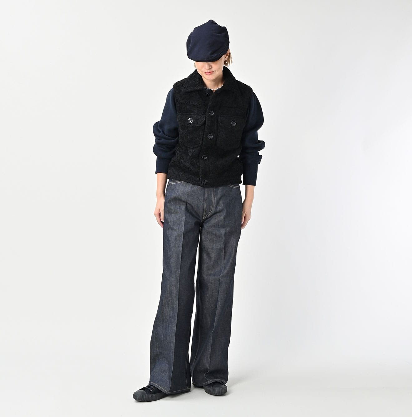 Boa x US Mou Wool Jacket Female Model