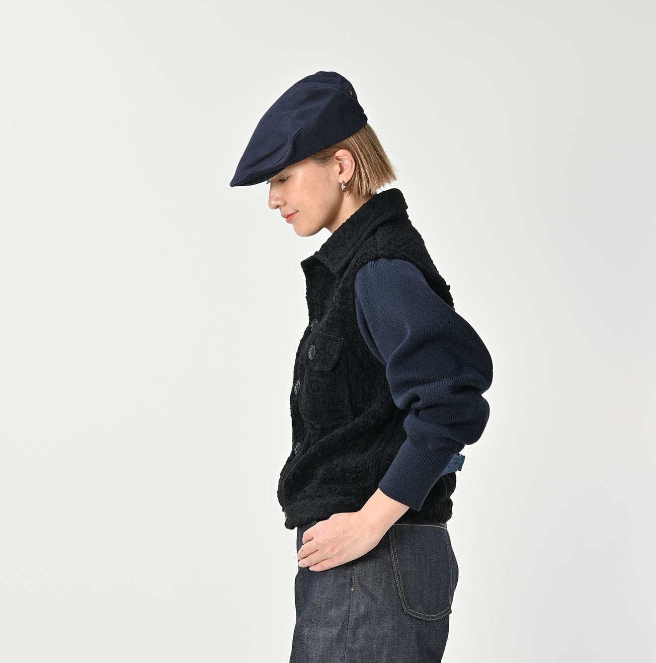 Boa x US Mou Wool Jacket Female Model