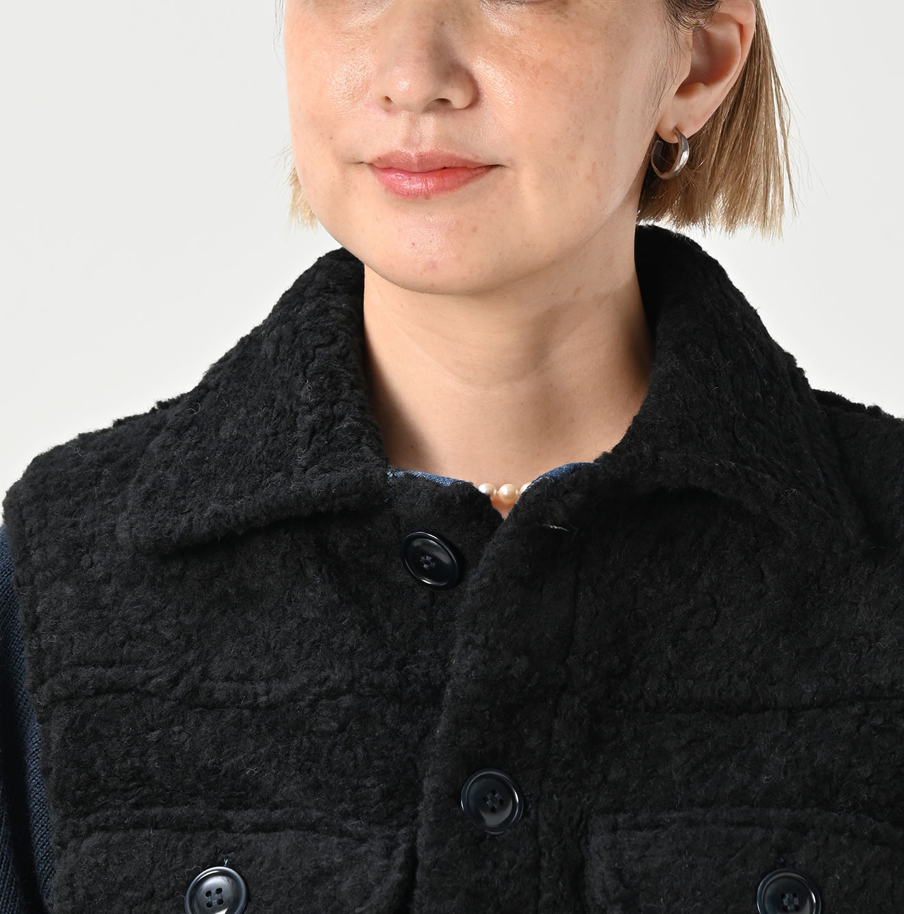 Boa x US Mou Wool Jacket Detail