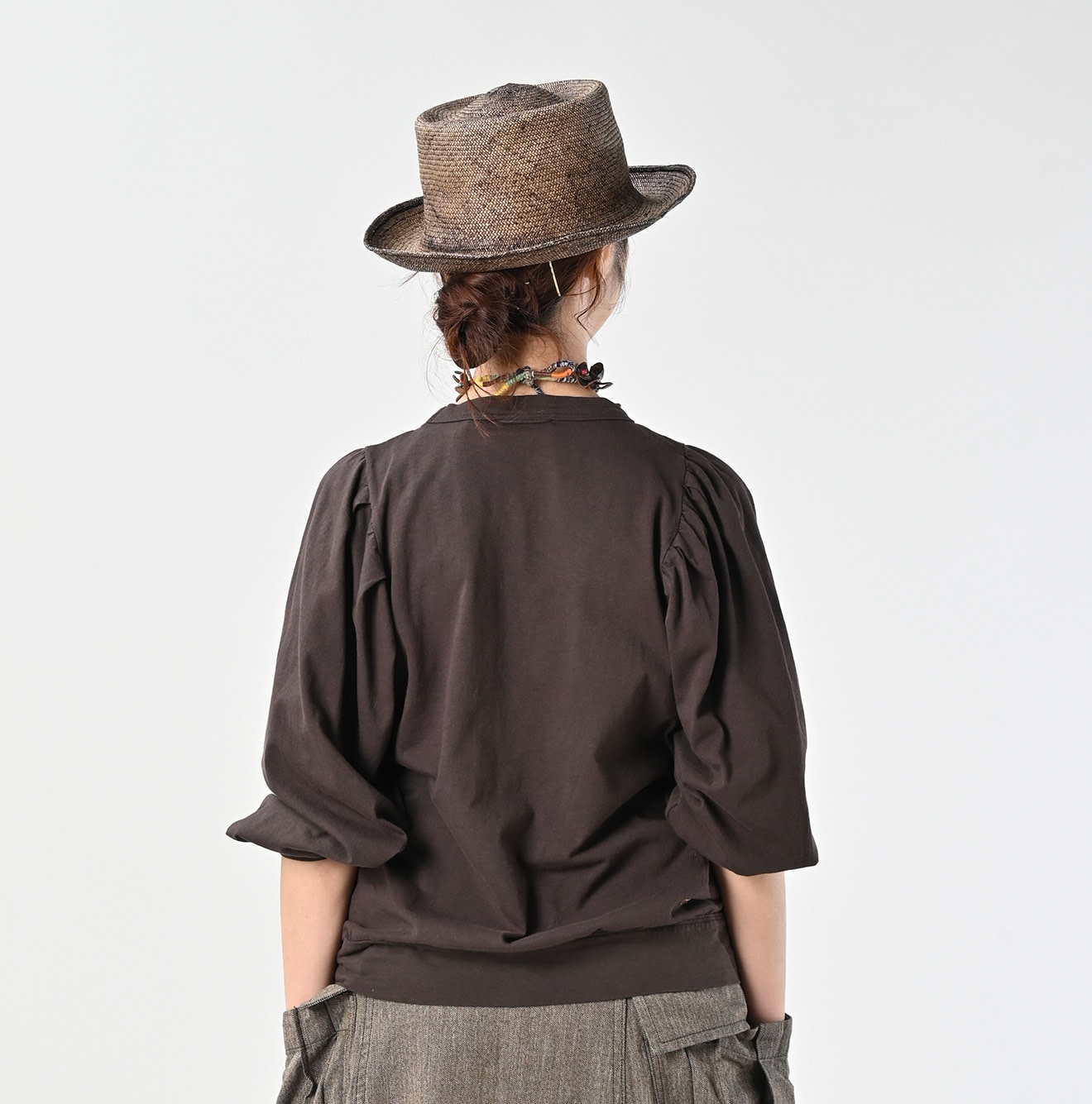 Zimbabwe Cotton Puff T-shirt Female Model