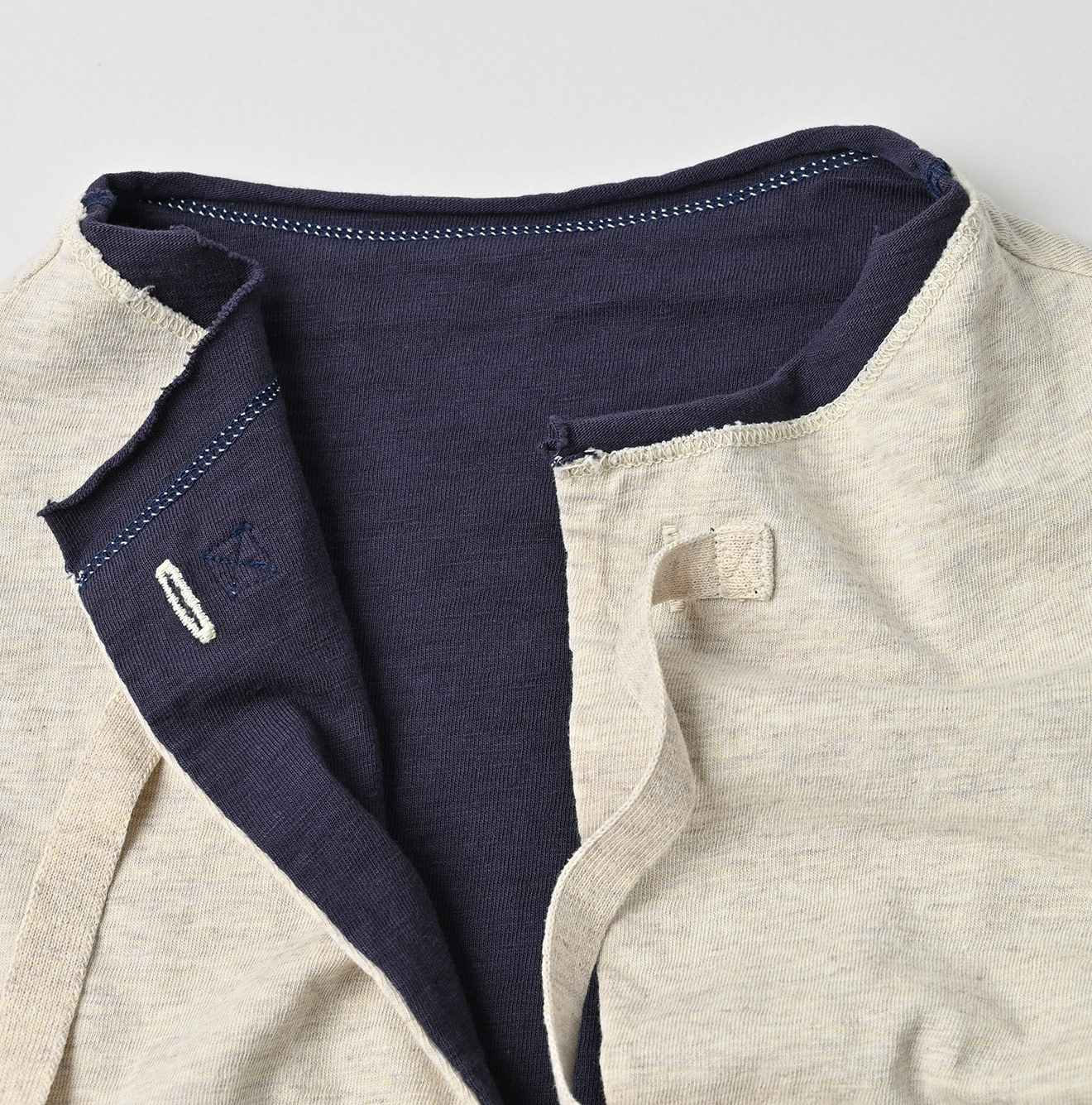 Zimbabwe Cotton Reversible Square Cardigan Detail