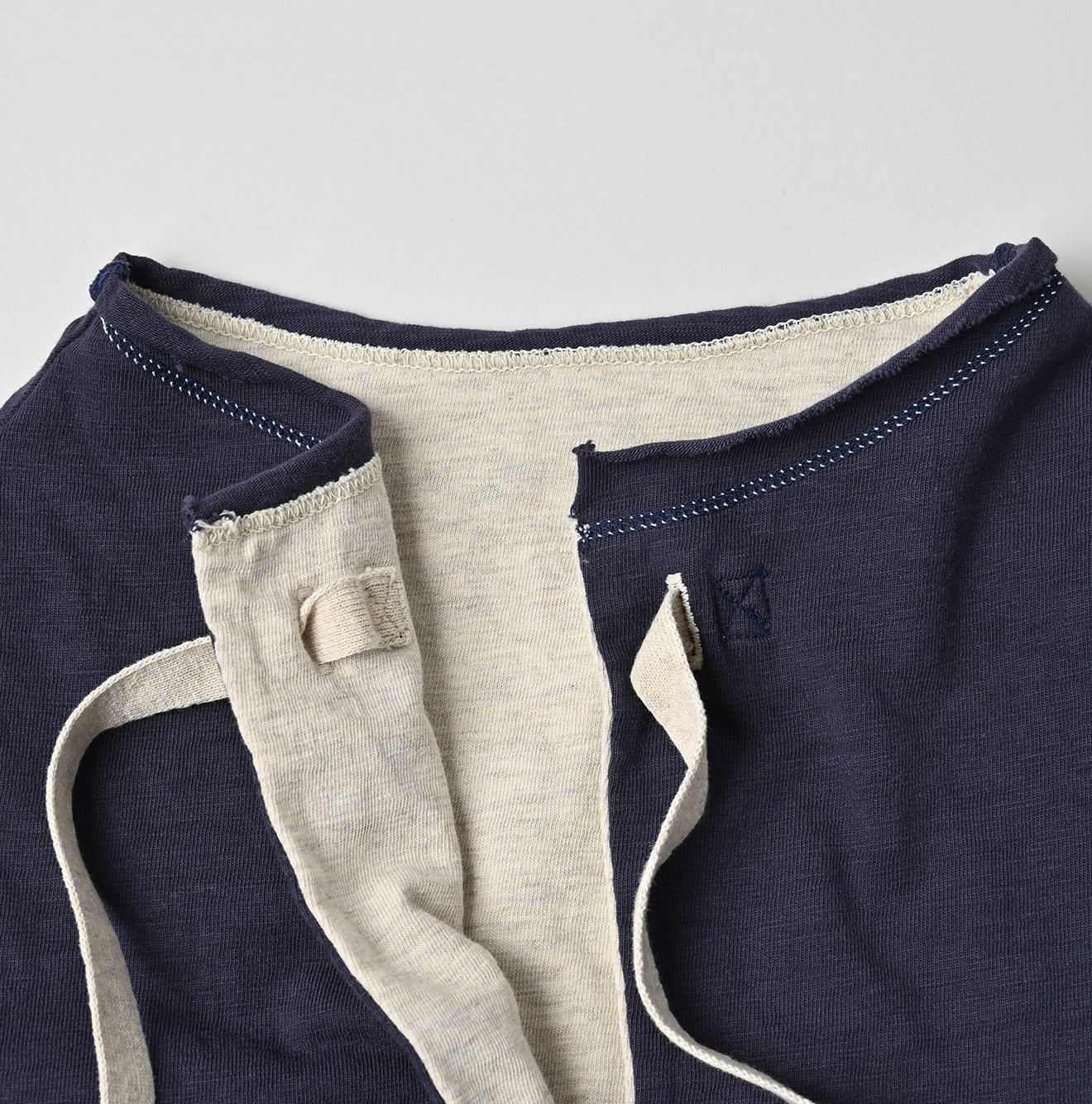 Zimbabwe Cotton Reversible Square Cardigan Detail