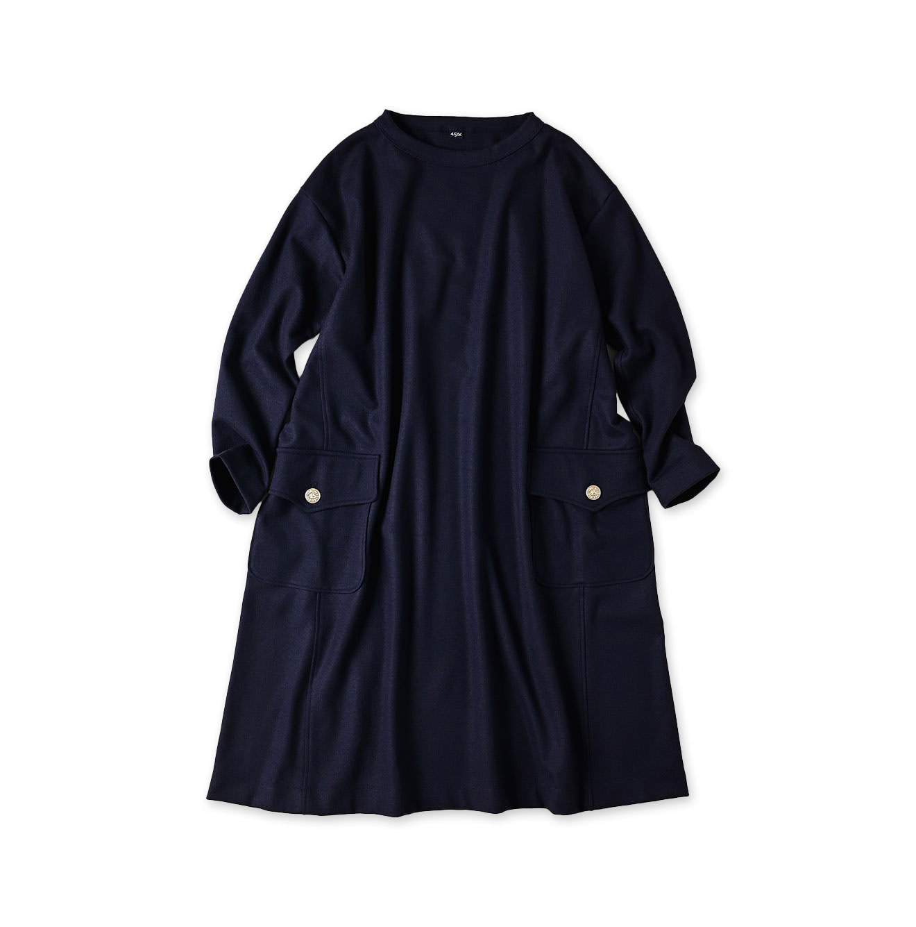 Jersey Flannel Dress Navy