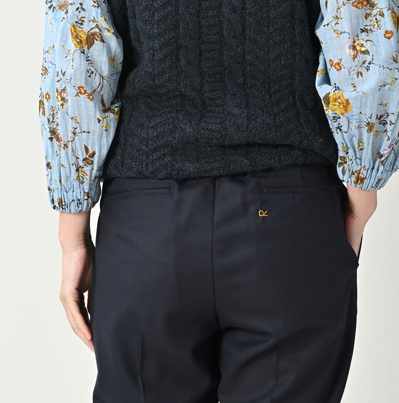 Wool Saxony Crosby Sabrina Slacks Detail