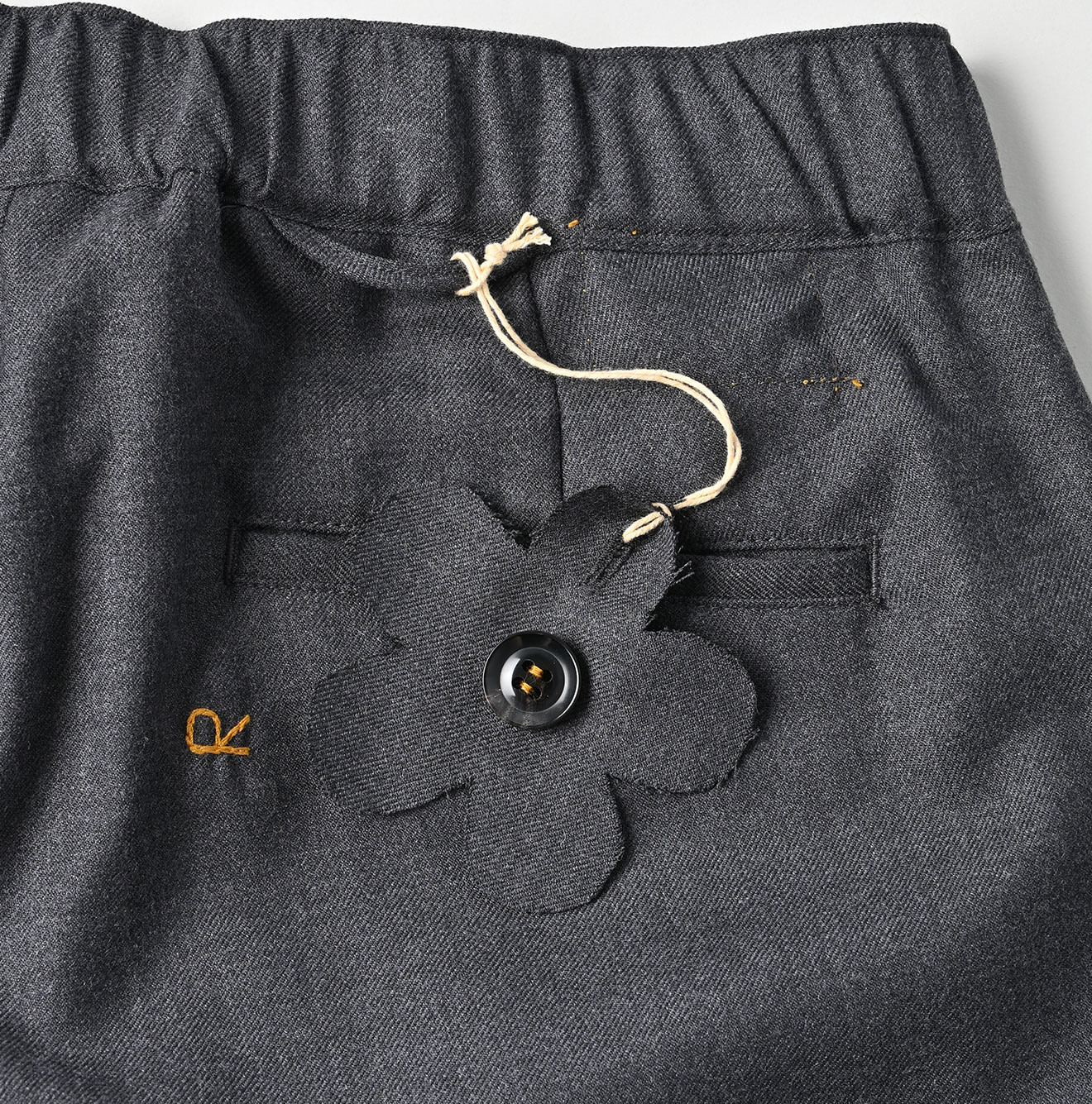 Wool Saxony Crosby Sabrina Slacks Detail