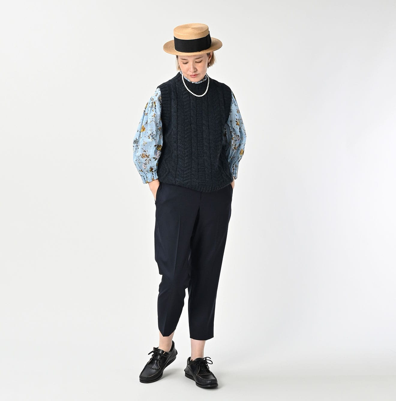 Wool Saxony Crosby Sabrina Slacks Female Model