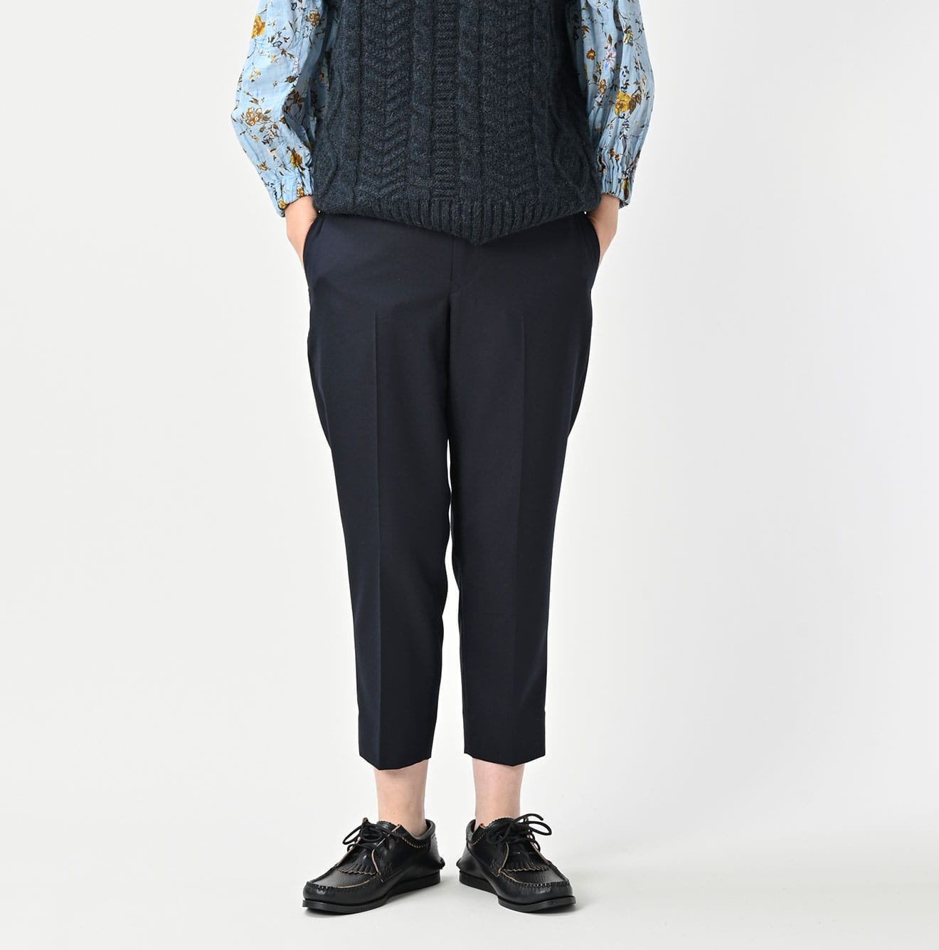 Wool Saxony Crosby Sabrina Slacks Female Model