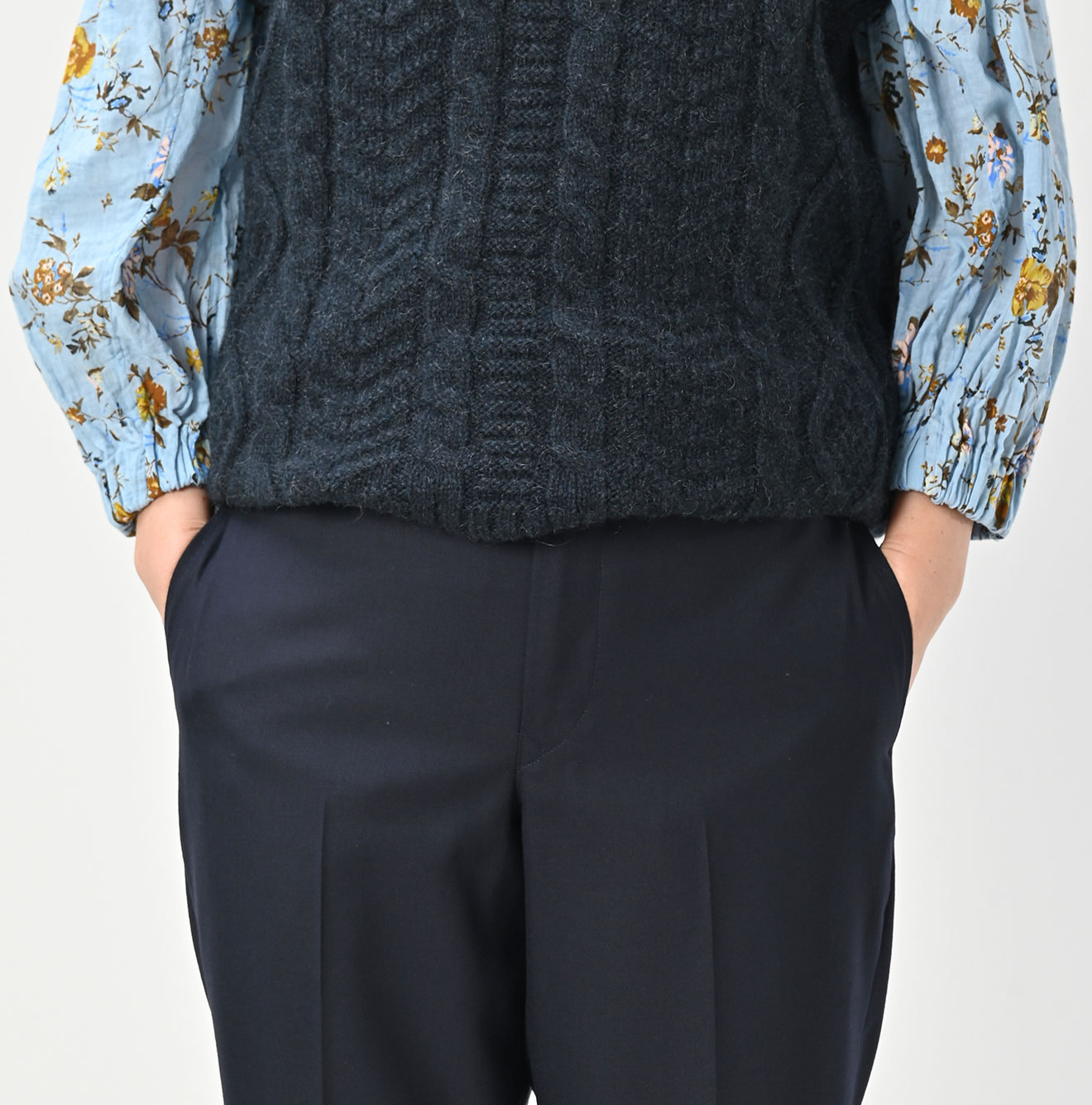 Wool Saxony Crosby Sabrina Slacks Detail