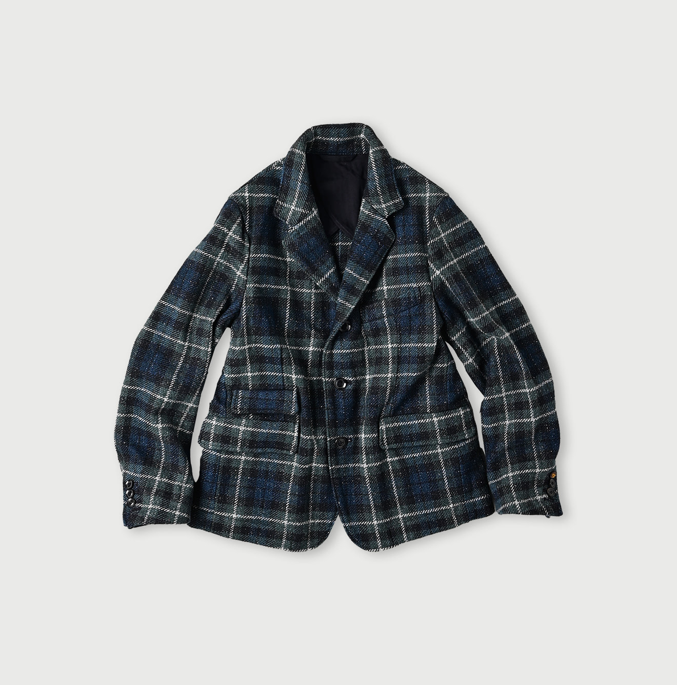 Cotton Tweed 908 Notting Hill Jacket Indigo Black Watch