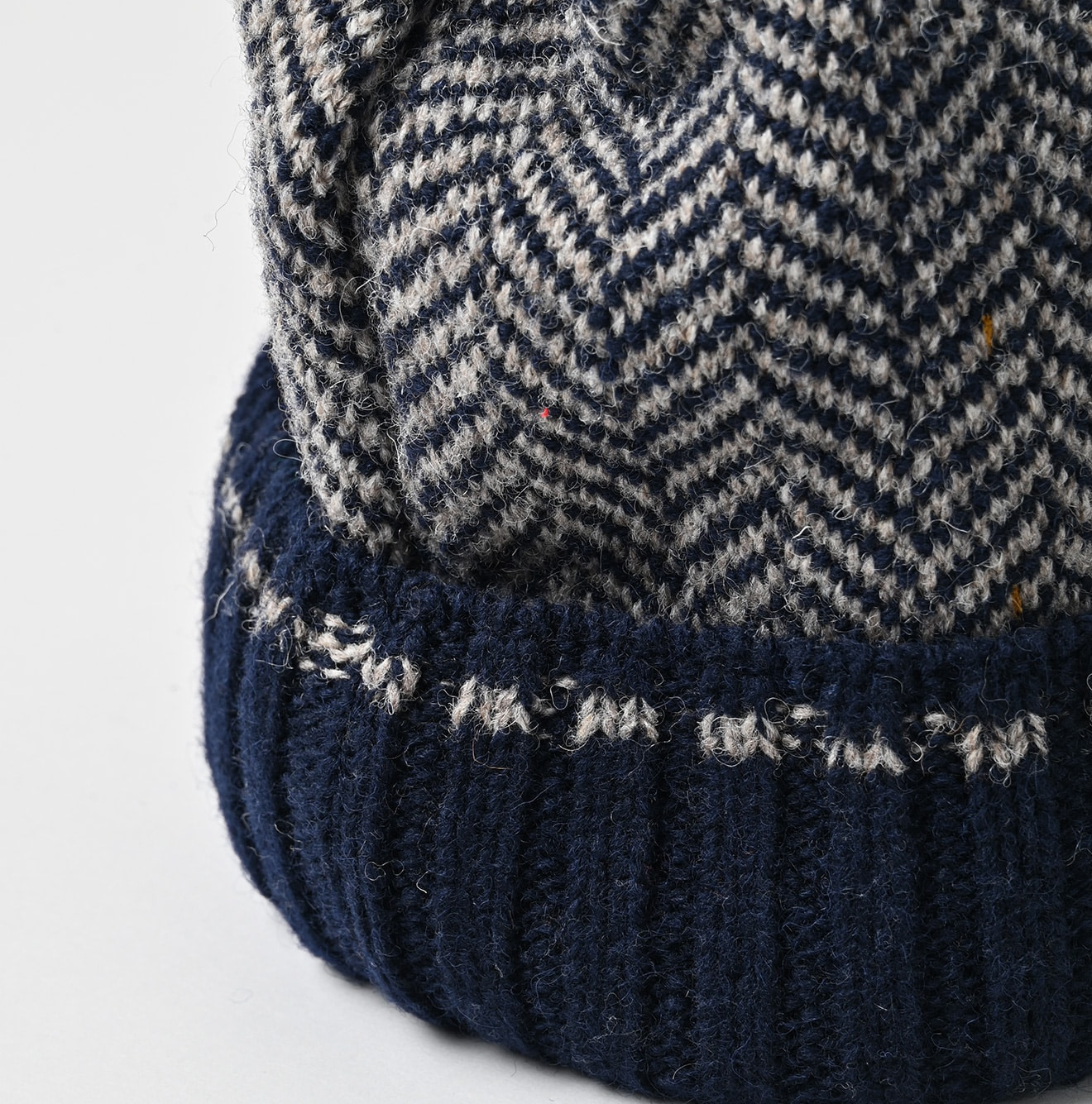 Shetland Tweed Knit Cap Detail