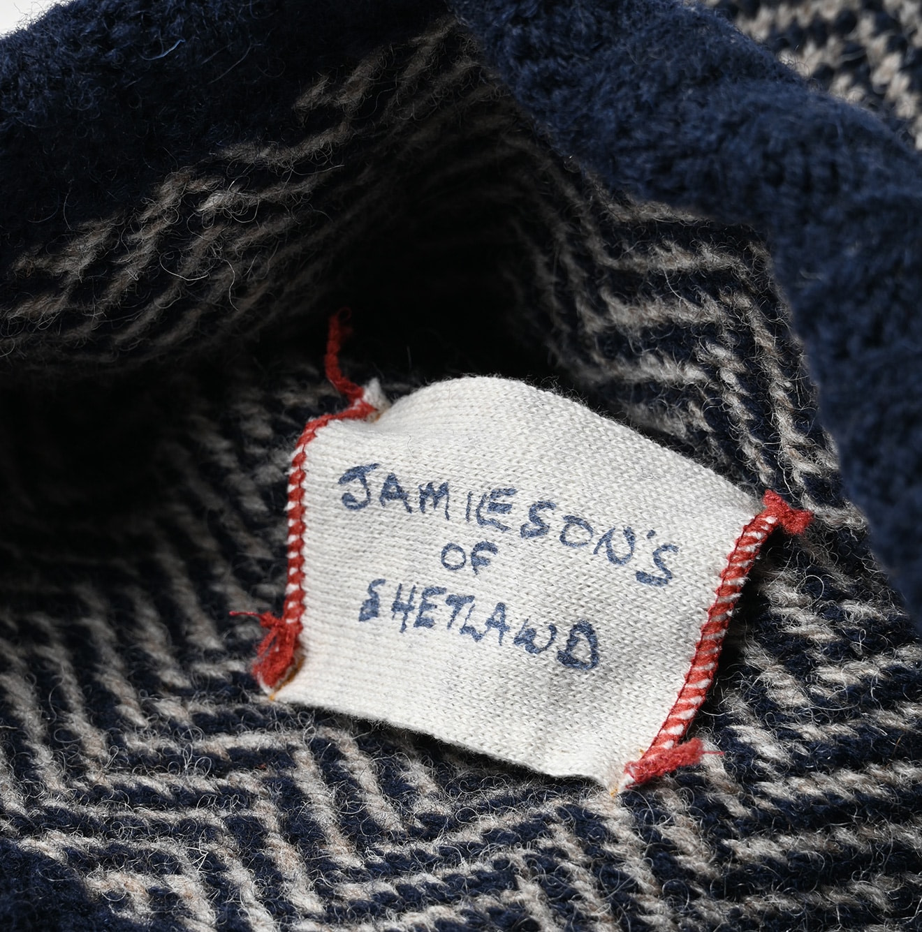 Shetland Tweed Knit Cap Detail