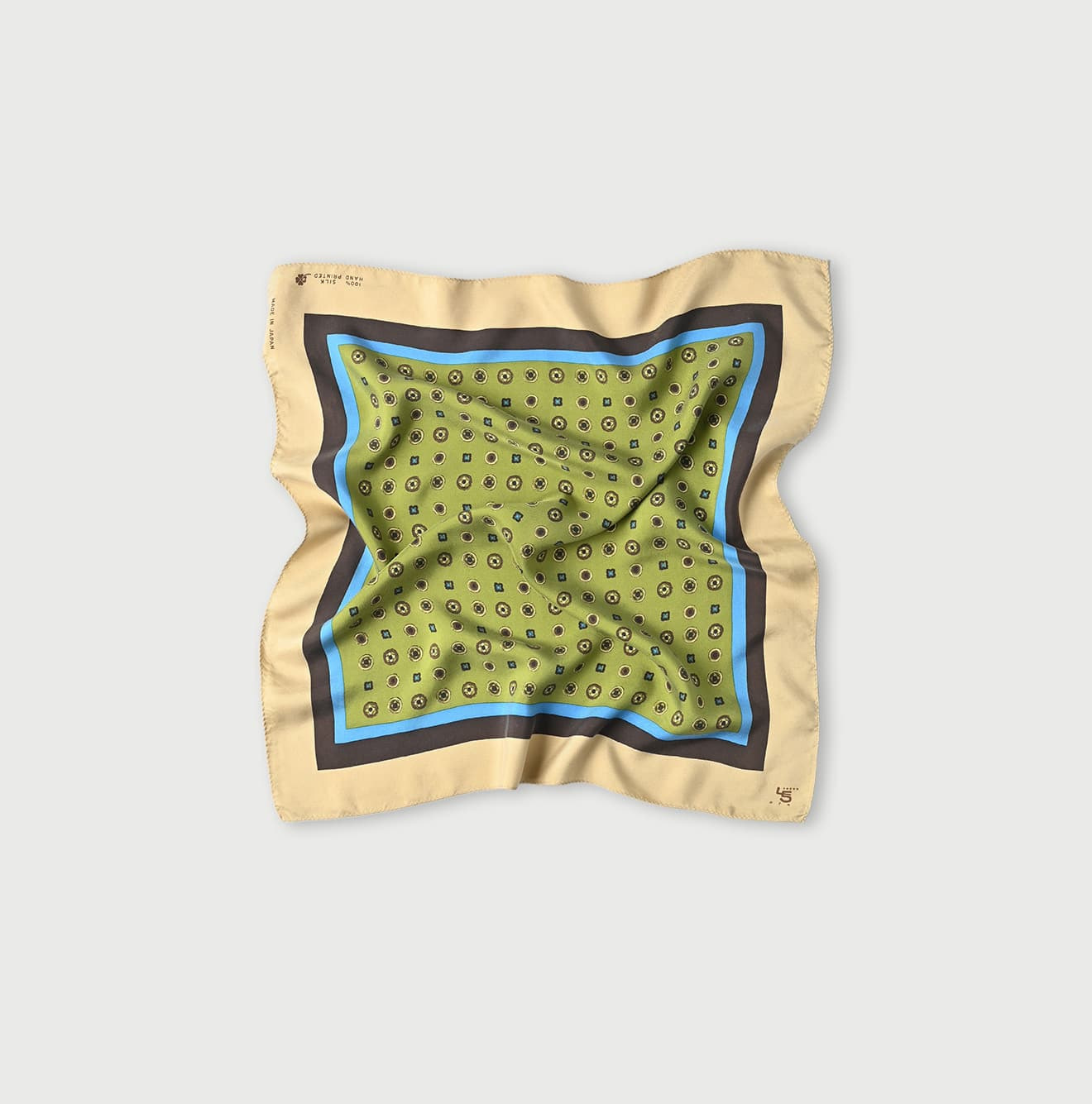 Silk Komon Bandana Green