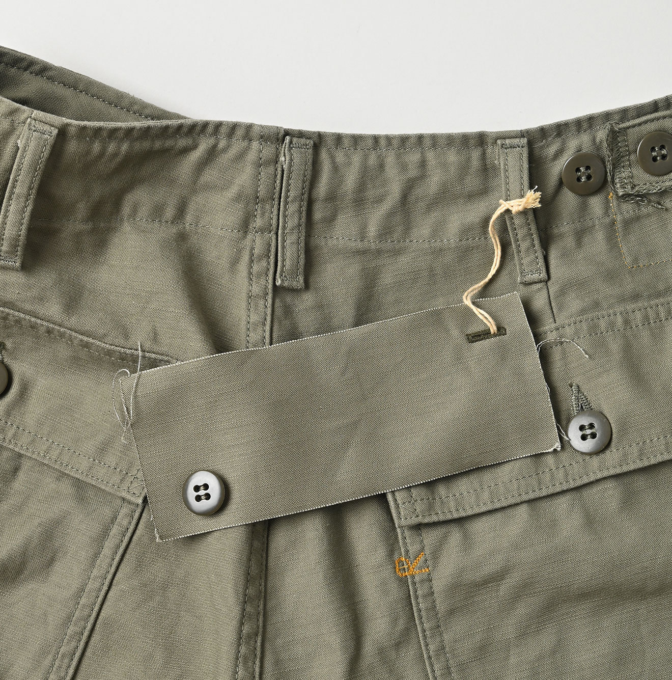 Back Satin 908 Wide Baker Pants Detail