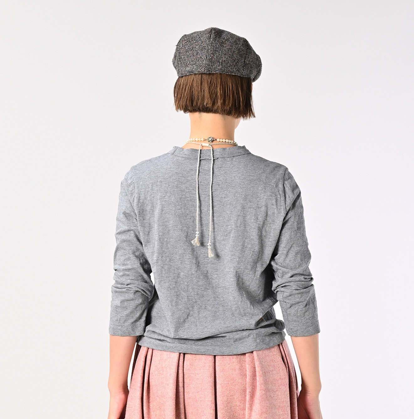 Top Tenjiku Squre T-shirt Female Model