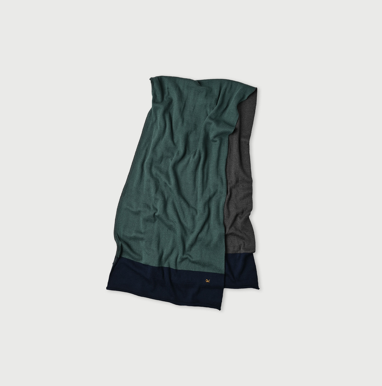 Super Gauze Tri-color Muffler Gray Mix