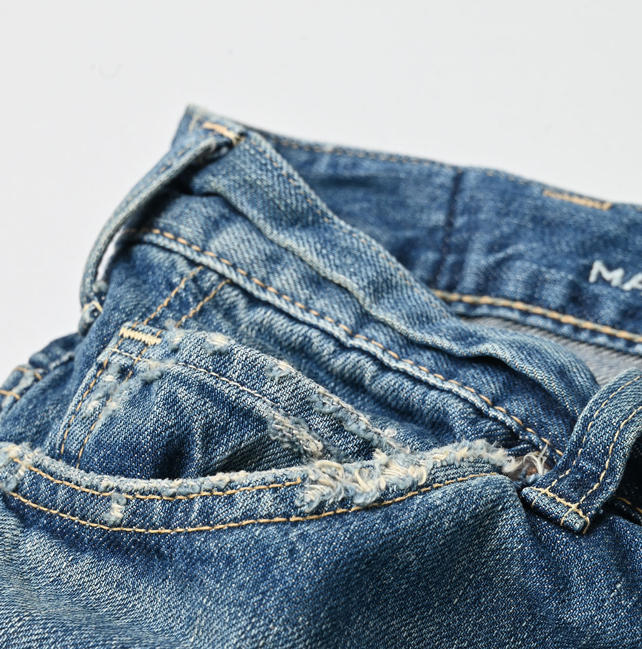 Futatabi Rye Mugi Denim Crosby 5 Heavy A-Wash Detail