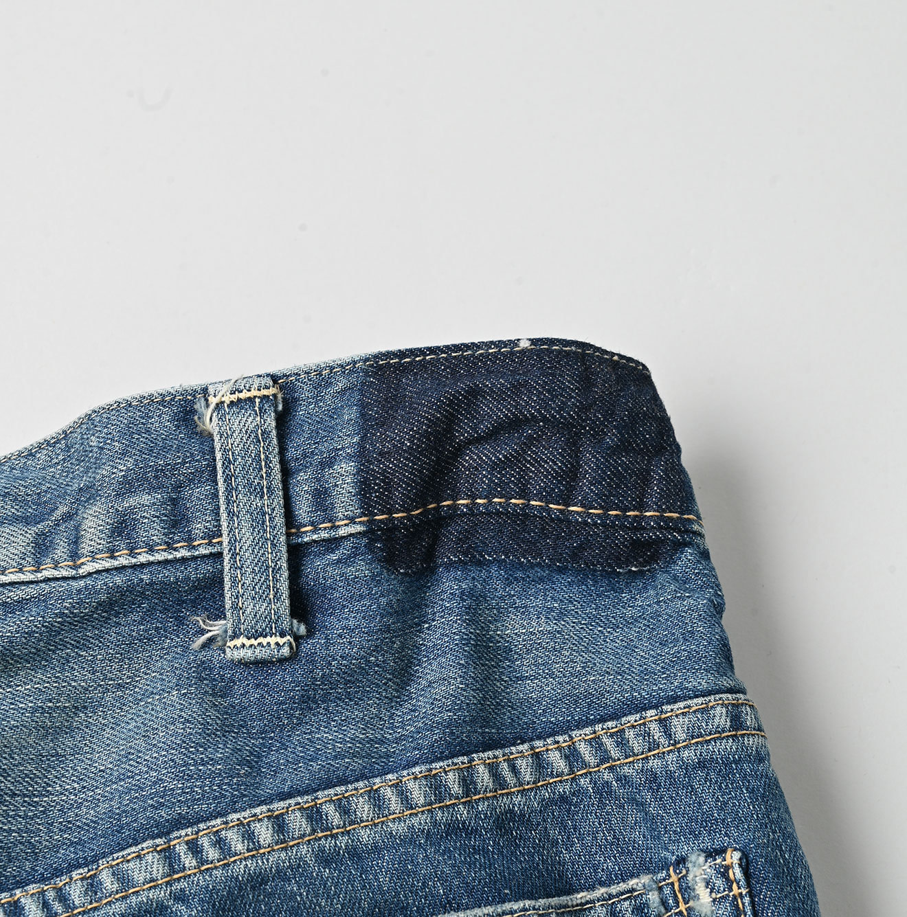 Futatabi Rye Mugi Denim Crosby 5 Heavy A-Wash Detail