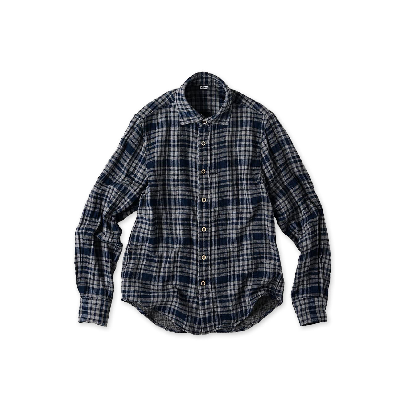 Indigo FuwaFuwa Double Woven 908 Lofer Shirt