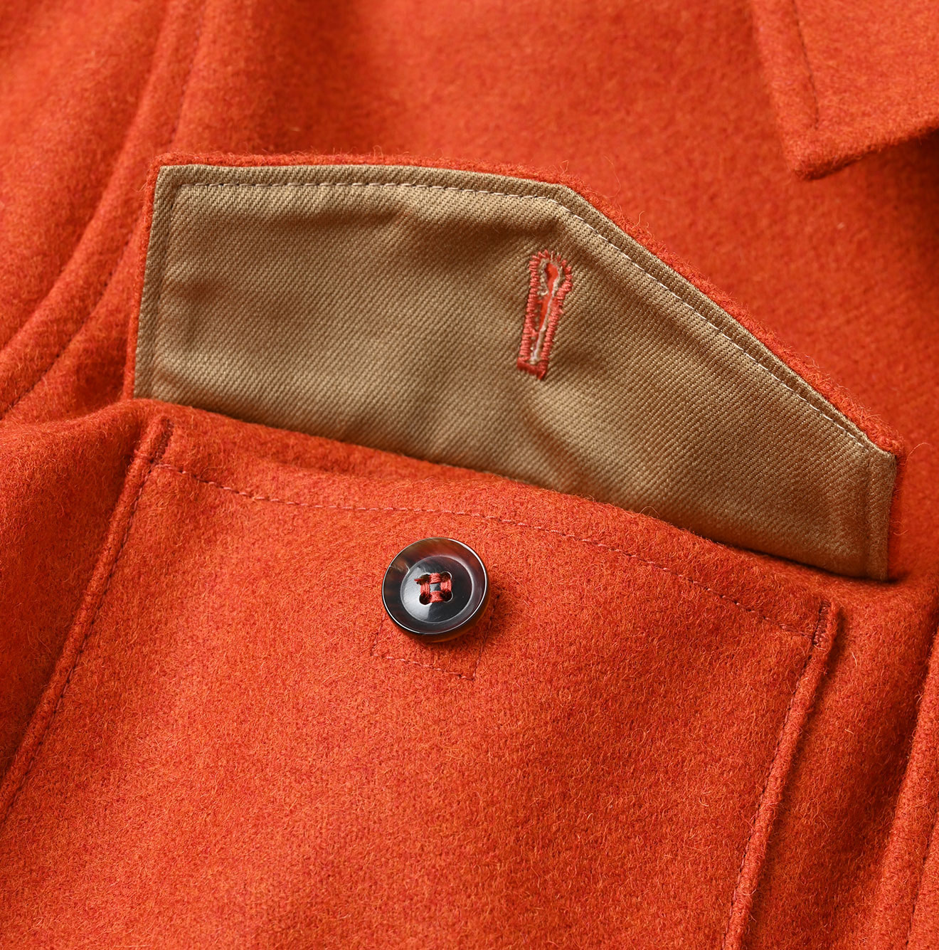 England Flannel Coat Detail