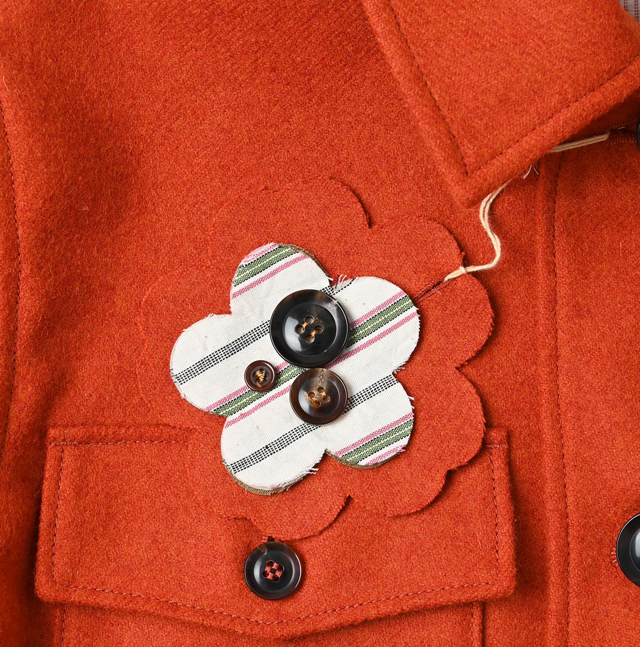 England Flannel Coat Detail