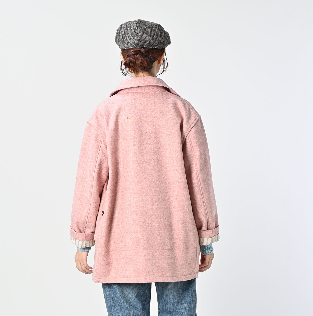England Flannel Coat Female Model